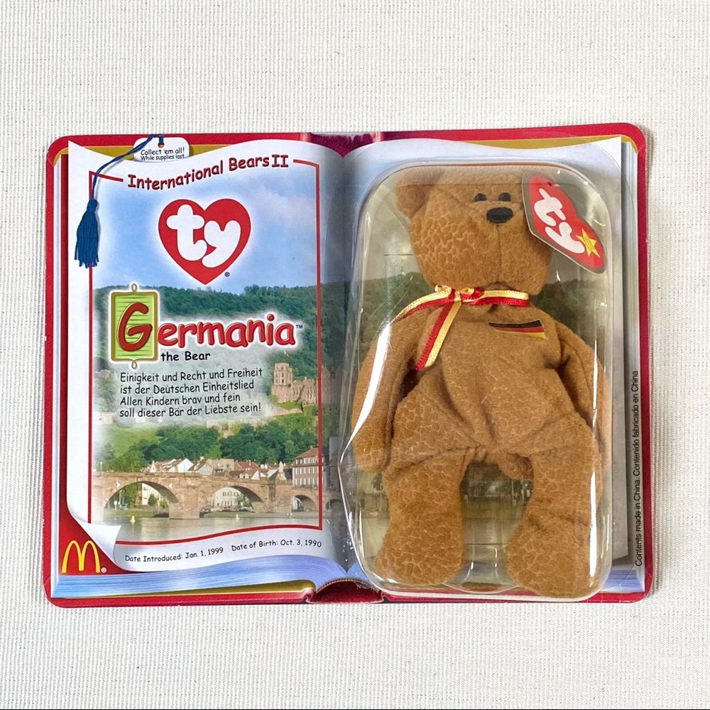 RARE McDONALDS TY TEENIE BEANIE BABY GERMANIA THE BEAR INTERNATIONAL BEARS II